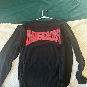 Forever 21 Black and Red Kids Long Sleeve Shirt